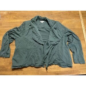 Daily Thread Jacket, Women's Plus 2X, Green, Shoulder Pads, Blazer